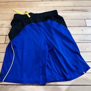 Blue and Black Men's Athletic Shorts